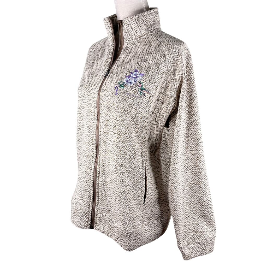 Vintage Wild Wings Collection Zip Jacket Sweatshirt Sweater Hummingbird L - Picture 5 of 11